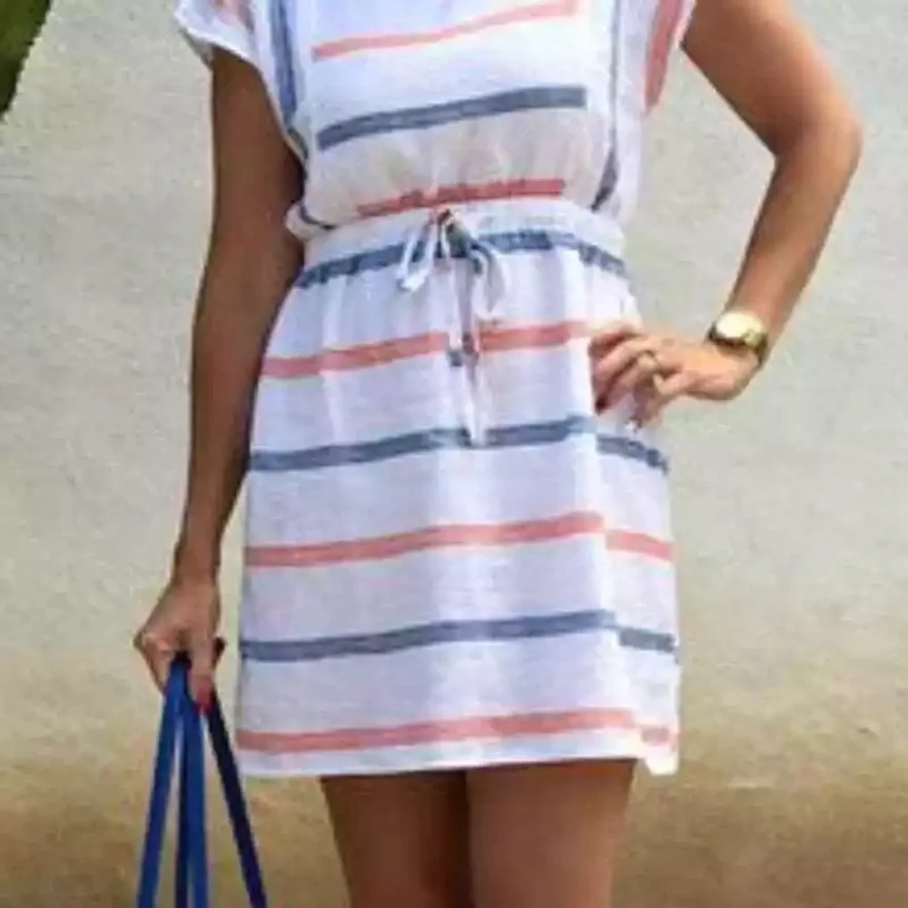Old Navy Linen Multi Stripe Dress Size M - Picture 5 of 6